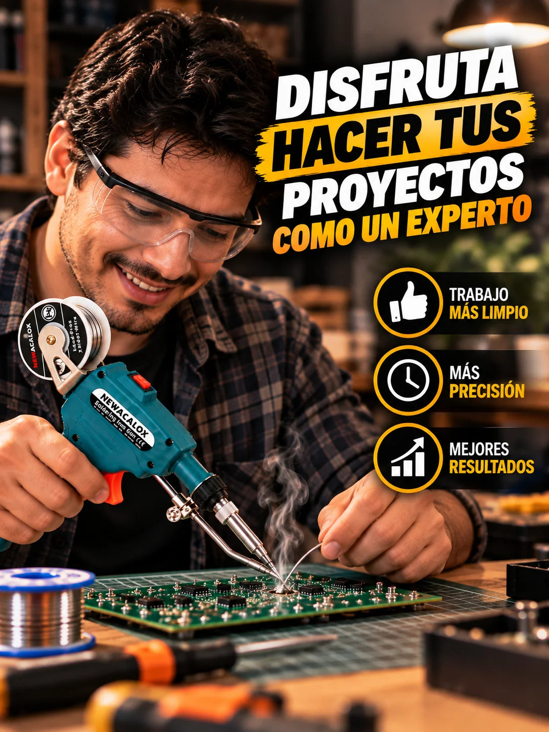 Pistola de soldar + Estaño