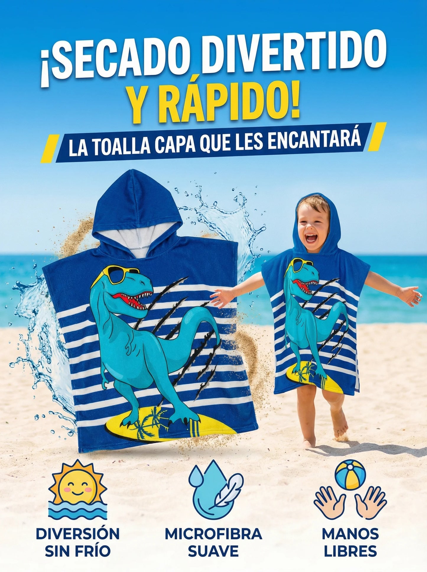 Toalla con Capa Para Niños